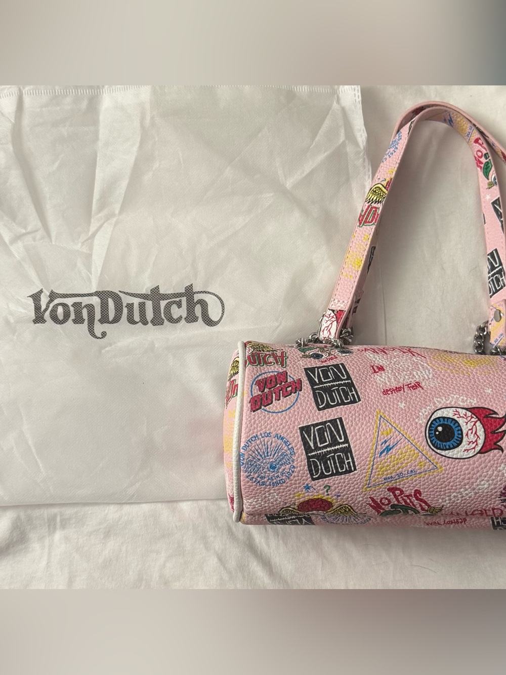Von Dutch Barrel Bag-Pink Jax